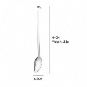 Louche de cuisine en acier inoxydable 201 avec long manche pour soupe, bouillie et cuillère à soupe, outil métallique durable - Product Image 5