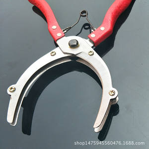 กรรไกรตัดเปลือกต้นไม้สแตนเลส ยี่ห้อ Tan San Shuang Pian ด้ามจับสีแดง ใบมีดยาว 100 มม. สำหรับการลอกเปลือกและตัดวงแหวน - Product Image 3