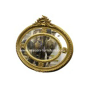 Espejo de pared con marco de hoja de oro antiguo, espejo de pared francés de lujo, más brillante, precio económico - Product Image 1