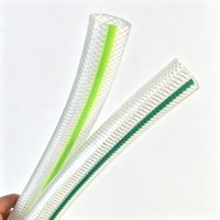 Tuyau flexible transparent renforcé de fibres de PVC, tuyau d'arrosage haute résistance à la pression pour l'arrosage et l'irrigation des jardins