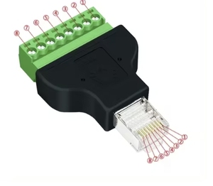 RJ45母公插座至8位8针螺钉端子RJ 45端口网络适配器至8针块连接器 - Product Image 4