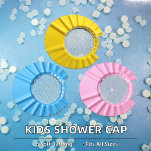 Chapeau de Bain Doux et Écologique Réglable pour Enfants Protection des <span class=keywords><strong>Oreilles</strong></span> Bonnet de Douche pour Bébé Fabriqué en Matériel EVA - Product Image 2