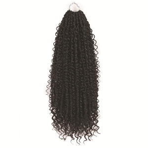 <span class=keywords><strong>Passion</strong></span> Twist Water Wave Crochet Hair Rizado Trenzado Cabello Bohe Crochet Trenzas diosa marrón pasión rizo giro extensión del cabello - Product Image 3