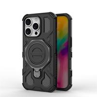 Coque antichoc robuste avec protection magnétique Airbag et béquille rotative anti-chute pour iPhone 17 Air 16E 15 16 Pro Max