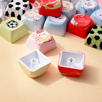 Keyboard key clicker, custom keycap, soccer ball, animal, cat, DIY, custom clicker, stress relief, fidget, keychain toy