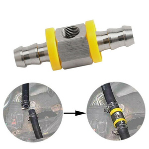 कार ईंधन दबाव सेंसर एडाप्टर 1/8 "npt t-फिटिंग एडाप्टर 1/2" बार्बेड पुश लॉक ईंधन नली लाइन त्वरित कनेक्टर फिटिंग - Product Image 2