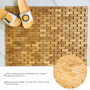 Modern solid non-slip foldable <b>roll</b> bamboo bathroom <b>mat</b>, shower room non-slip <b>mat</b>, balcony and kitchen floor <b>mat</b>. - Product Image 2