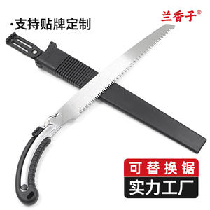 เลื่อยตัดกิ่ง Sk5 Basil ขนาด 350 มม. เลื่อยสวนแบบใช้มือ ใบมีดเหล็กกล้าคาร์บอนสูง เลื่อยพับได้สำหรับงานไม้และตัดแต่งกิ่ง - Product Image 4