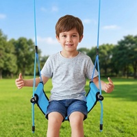 Siège de balançoire suspendu pour enfants Ropecube, cadre en alliage, tissu Oxford, cordes en polyester réglables, ceinture de sécurité pour garderie et maison