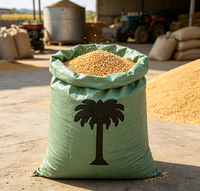 Sac tissé en PP vert pour céréales 50kg 100kg, sac d'emballage personnalisé en polypropylène pour aliments agricoles, maïs, fournisseur