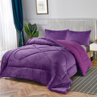 Housse de couette en flanelle, couette polaire, en coton, microfibre, Patchwork, Edredones