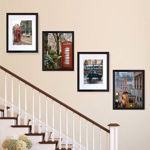 Custom logo <b>A4</b> A3 3.5X5 4X6 5X7 6X8 8X10 Wall Hanging Home Decorative Mdf Black Wooden Picture Photo <b>Frame</b> Wood Painting <b>Frame</b> - Product Image 4