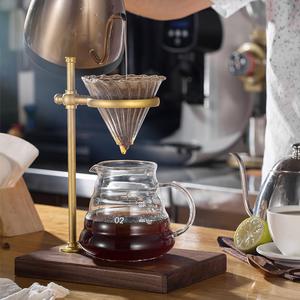 Portatile 1-4 tazza tazza singola caffettiera per gocciolatore di caffè ceramica filtro per caffè Set di coni per uso cucina vetro borosilicato - Product Image 5