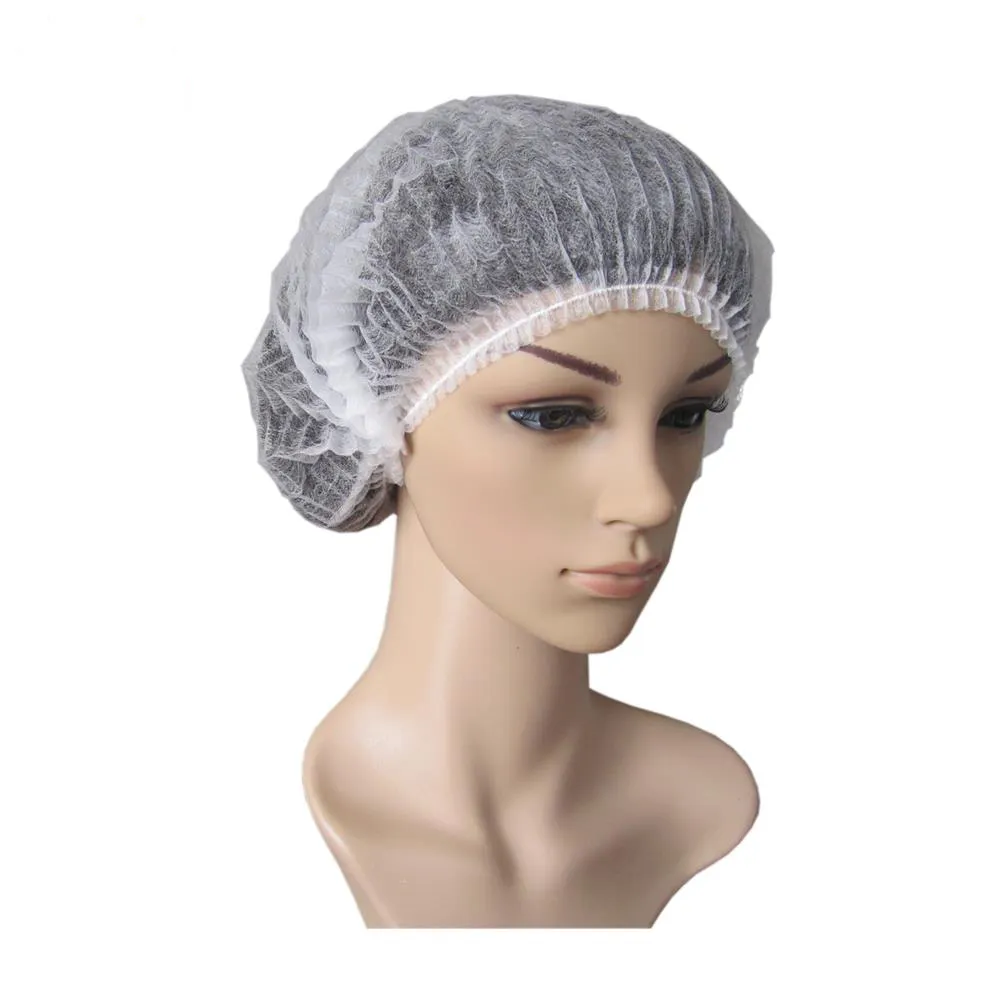 गर्म बेच डिस्पोजेबल पीपी गैर बुना Clipcap डॉक्टर सिर को कवर लोचदार बाल टोपी गोल टोपी