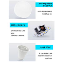 Ampoule LED intelligente Dob IC 15W, économie d'énergie, ampoule globe, AC 220V DC, culot E27/E26, CRI élevé 90, 3000K-6000K, certifiée CE/CCC