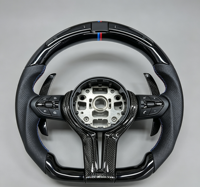 Volant sport en bois personnalisé avec palettes de changement de vitesse en cuir pour BMW G20 G30 G05 F30 F10, kit de volant de voiture amélioré