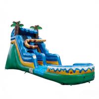 Toboggan aquatique gonflable en PVC sur le thème du crocodile tropical, respectueux de l'environnement, équipement de jeu d'aventure pour enfants, aventure en forêt, usage commercial