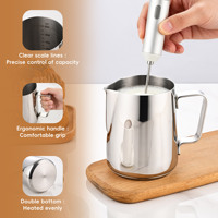 Outils de barista, pichet à lait en acier inoxydable 18/10, 350 ml, 600 ml, 1000 ml, pichet à lait pour latte art