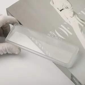 Fabricante personalizado pisou retângulo personalizar vidro temperado