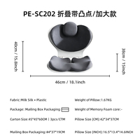 Cojín Plegable de Espuma Viscoelástica para Silla de Oficina, 100% Poliéster, Extraíble, Lavable, Diseño Personalizable para Soporte de Glúteos
