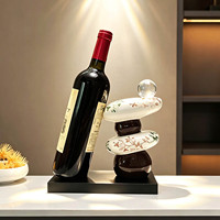 Décoration d'intérieur de luxe léger : Présentoir à vin en céramique, Meuble à vin, Ornement de rangement, Pièces décoratives, Organisateurs en porcelaine pour la maison