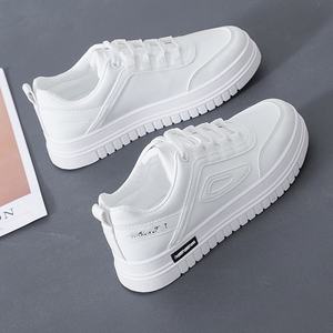 Zapatillas Deportivas Blancas y Verdes con Plataforma para Mujer, Zapatos de Skate con Cordones, Zapatos Casuales para Caminar - Product Image 5