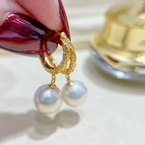 Accessoires en argent S925 pour la création de bijoux, boucles d'oreilles pendantes tendance avec support vide pour perles rondes de 9 à 16 mm, 22240 - Product Image 1