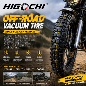 Neumático Delantero para Motocicleta HIGOCHI 2.75-17 3.00-17 3.00-18 Todoterreno, Antideslizante, para Motocicleta de Cross de 125cc - Product Image 1