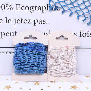 Red de <span class=keywords><strong>Pesca</strong></span> Decorativa Mediterránea de 13cm*1m, Cuerda de Algodón y Lino de Hilo Grueso, <span class=keywords><strong>Fondo</strong></span> de Pared para Fotografía con Conchas, Decoración Colgante de Pared - Product Image 2