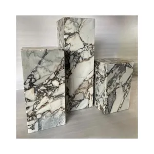 SHIHUI personnalisé fait moderne décor à la maison pierre naturel carré Cube marbre socle marbre Table basse