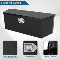 35 "X12" X12 "Negro Heavy Duty Acero Metal Pick up Almacenamiento Organizador Remolque Lengua Camión Caja de herramientas