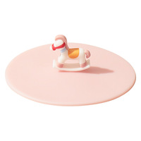 Couvercle en silicone de qualité supérieure, anti-poussière, anti-fuite, de qualité alimentaire, mignon, dessin animé, accessoire universel pour tasses à café en céramique, 12/10 cm