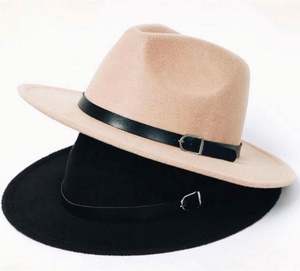 Chapeaux Fedora Classiques Pas Chers en Gros, à Large Bord, Design Plat, Bande en Similicuir, Doublure en Peluche pour Adultes, Idéaux pour Fêtes, Affaires, Décontracté ou Pêche - Product Image 1