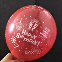 Ballons imprimés de haute qualité, 12 pouces, design personnalisé, pour décoration de fête d'anniversaire