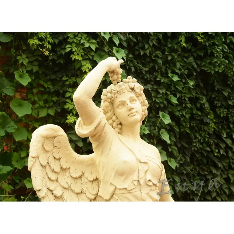 Statuette d'ange décorative rustique en métal, grande taille, pour la maison et le jardin, figurine de déesse, accessoire d'art pour pelouse en plein air, sculpture artistique