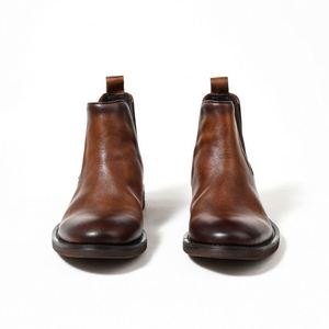 Chaussures Derby en cuir pour hommes à bout large, en cuir de vachette véritable et cuir verni, style britannique, pour pieds larges - Product Image 6