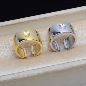 แหวนเงินแท้ S925 แบบเปิด ปรับขนาดได้ 9-12 นิ้ว 5322 พร้อมอุปกรณ์ตกแต่งมุก ตัวเรือนเปล่า สำหรับทำเครื่องประดับ - Product Image 2