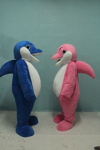 Costumes de mascotte <span class=keywords><strong>dauphin</strong></span> rose et bleu, costumes de personnages de dessins animés mignons à vendre - Product Image 6