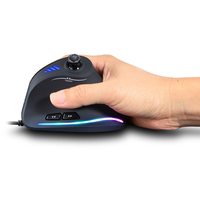 Souris de jeu verticale filaire USB programmable ergonomique TBFIT 2025 C-18, orientation main droite, 11D, optique pour PC/ordinateur de bureau, avec rocker