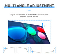 Yinzam 3840x2160P 4K DLP LINK 3D Proyector Android 9 2GB + 16GB Dual WiFi Proyectores 3000 lúmenes Auto Focus 3D MAX Cinema Beamer