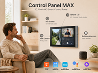 Panneau de commande mural intelligent pour maison connectée, écran tactile, 4 interrupteurs physiques, mode scène, capteur de température et d'humidité, WiFi