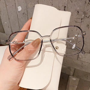 Montures de lunettes de vue irrégulières pleine monture D Brand, verres PC anti-UV et anti-lumière bleue, unisexe, forme quadrilatère T5-20051 - Product Image 4