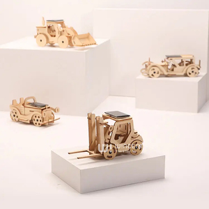 <span class=keywords><strong>Puzzle</strong></span> in Legno di Carrello Elevatore, <span class=keywords><strong>Auto</strong></span> Giocattolo in Miniatura a Energia Solare - Product Image 1