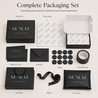 Boîtes d'emballage en carton noir pliables de luxe personnalisées pour vêtements et chaussures avec logo, boîtes d'emballage avec papier de soie, autocollant