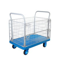 Chariot de transport Uni-Silent 300 kg pour voiturette de golf, chariot à main à quatre roues, 900x600 mm, avec grille métallique améliorée PLA300-AM1