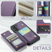 Nouvelle Pochette 3-en-1 RFID pour Samsung Galaxy S26 Ultra S25 S24 S23 – Étui Portefeuille avec Fermeture Éclair et Étui à Cartes Détachable pour Samsung S26 Ultra