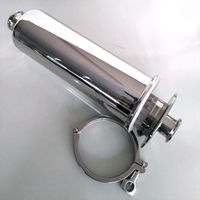 Filter Pipa Air Tipe Penjepit Baja Tahan Karat 304 Kelas Makanan, Filter Linear Lurus Sanitasi untuk Pemisahan Padat-cair