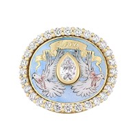 Bague de tarot en acier inoxydable plaqué or 18 carats PVD, imperméable et non ternie, de la marque Fanhua
