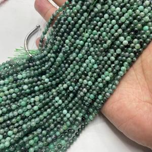 Lớp Một Nguyên Liệu Tự Nhiên Màu Xanh Lá Cây Zambia Ngọc Lục Bảo Đá Quý Bead 4Mm 6Mm Đá Ban Đầu Vòng Hạt Cho Đính Cườm Vòng Đeo Tay Vòng Cổ - Product Image 1