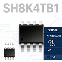 SH8K4TB1 Dual N Channel MOSFET SOP-8L 30V 6A Transistor Mode Enhancement Surface Mount untuk Manajemen Daya dan Pengalihan Beban